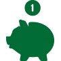 Piggie bank icon.