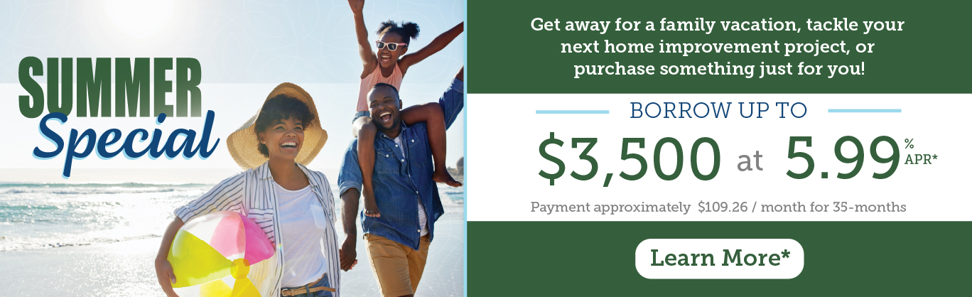 Summer Special! Borrow up to $3,500 at 5.99% APR